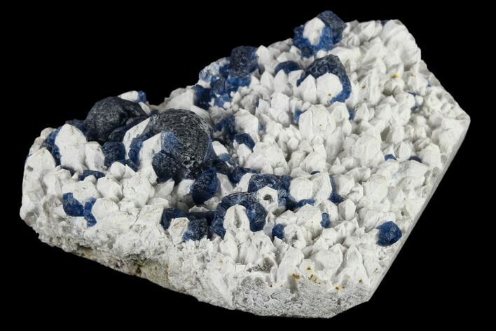 Dark Blue Fluorite on Quartz - China #115494
